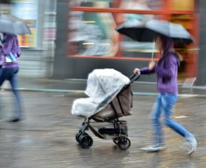 Babyerstausstattung 1 Kinderwagen Regenschutz